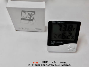 Termohigrometro Digital Higrometro, Humedad, Reloj, Alarma
