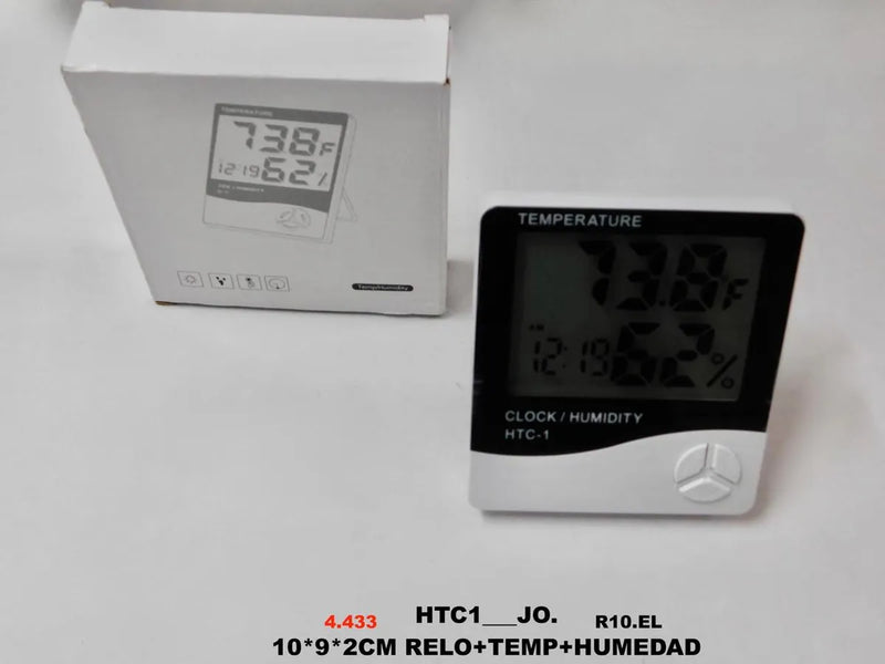 Termohigrometro Digital Higrometro, Humedad, Reloj, Alarma