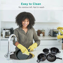 Set De Utensilios De Cocina Ollas Y Sartenes 13 Piezas Negro