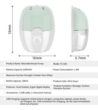 Estractor Eléctrico Digital Recargable Manos Libres