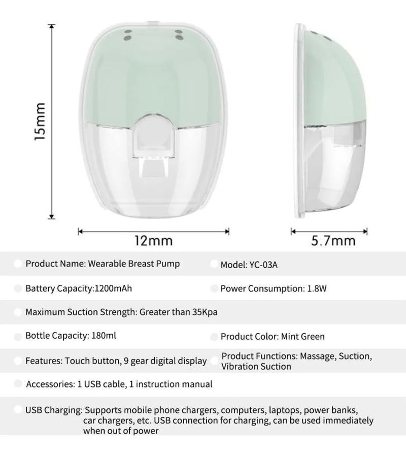 Estractor Eléctrico Digital Recargable Manos Libres