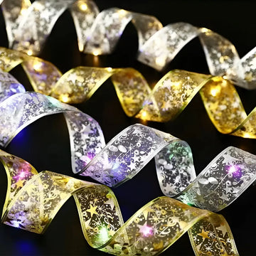 Cinta Navideña Con Luces Led Inalámbrica De 10 Metros Multicolor