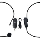 Microfono Doble Diadema Inalambricas 2.4g Receptor Plug Color Negro