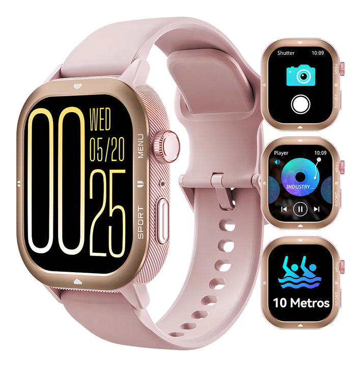 Smartwatch Reloj Inteligente Cubot U1 Bluetooth Llamadas 1.95'' Oro Rosa