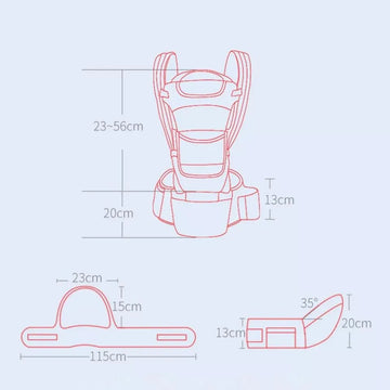 Cargador Silla Ergonomico Multiposiciones Para Bebes Baby On Color Azul oscuro