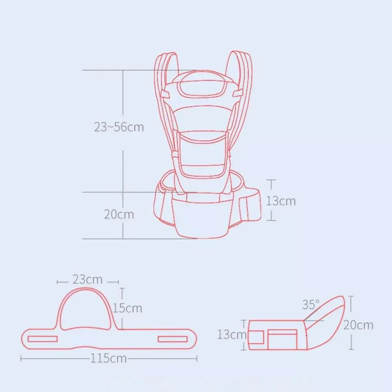 Cargador Silla Ergonomico Multiposiciones Para Bebes Baby On Color Azul oscuro