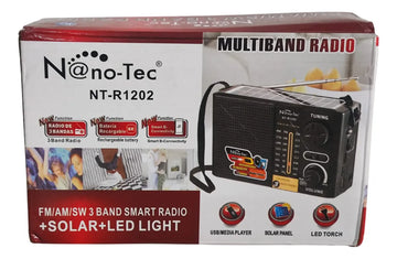 Radio Portátil Carga Solar Bocina Reproductor Música Usb Tf
