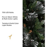 Papyrus Arbol De Navidad Artificial Preiluminado De 7 Pies,