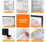 Mini Nevera Ultra Silenciosa Con Congelador 3.2 Cu.ft