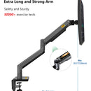 Soporte Flexigas Para Monitores 22 A 40 Nb G45 Usb Color Carbón Mate