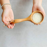 Cuchara De Madera Renococo, Cucharón De Sal De Baño Con Cord