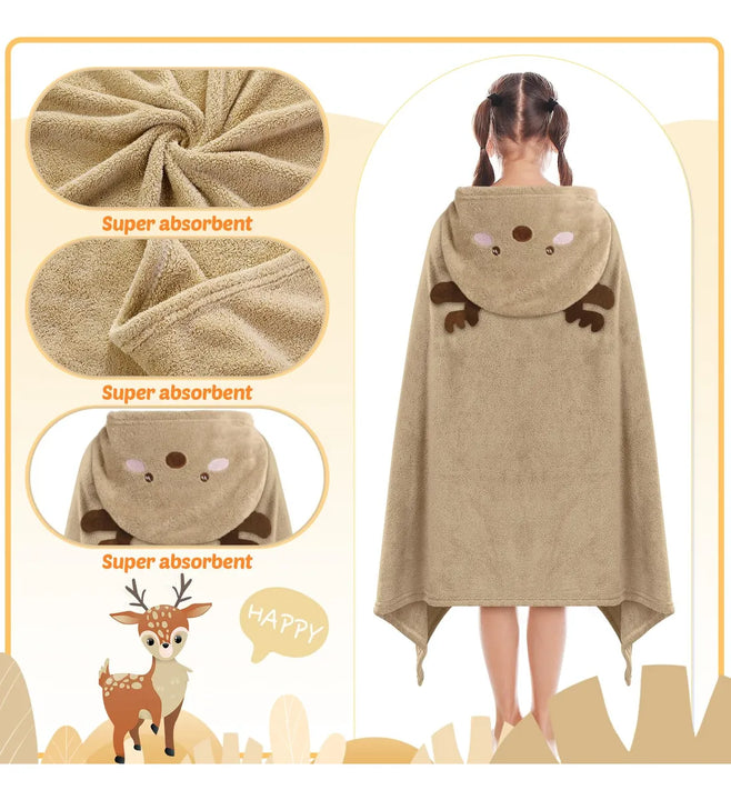 Preboun 2 Toallas Con Capucha Para Ninos, 27.5 X 55 Pulgadas