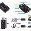 Tarjeta De Sonido Usb 7.1 Con Control De Volumen En Empaque