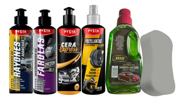 Kit Limpieza Vehículos 5 Productos Promoción Gratis Espuma
