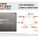Procesador AMD Ryzen 7 5700G 100-100000263BOX de 8 núcleos y 4.6GHz de frecuencia con gráfica integrada