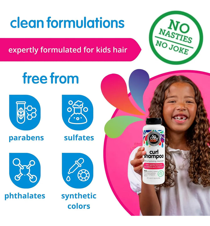 Champú Hidratante Socozy Curl Para Niños | Sin Parabenos