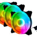 Ventilador Rgb X3 Fan Cooler 120mm Pc Gamer Luz Led Molex