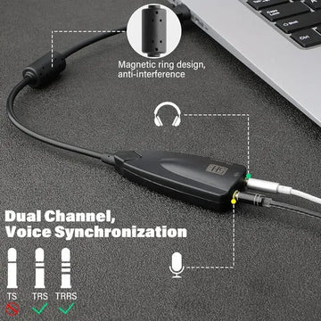 Tarjeta De Audio Usb Externa 7.1 Canales Sonido Y Micrófono
