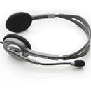 Auriculares Logitech Com Microfono Oficina H111 981-000612 Ajustable Gris
