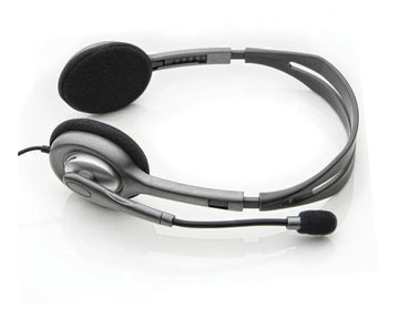 Auriculares Logitech Com Microfono Oficina H111 981-000612 Ajustable Gris
