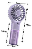 Humidificador Y Ventilador De Mano Lila-blanco-marfil Y Curuba