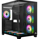 Gabinete Gamer Iceberg Crystal Cube Xl Negro X7 Fan Argb Negro