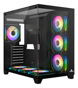Gabinete Gamer Iceberg Crystal Cube Xl Negro X7 Fan Argb Negro