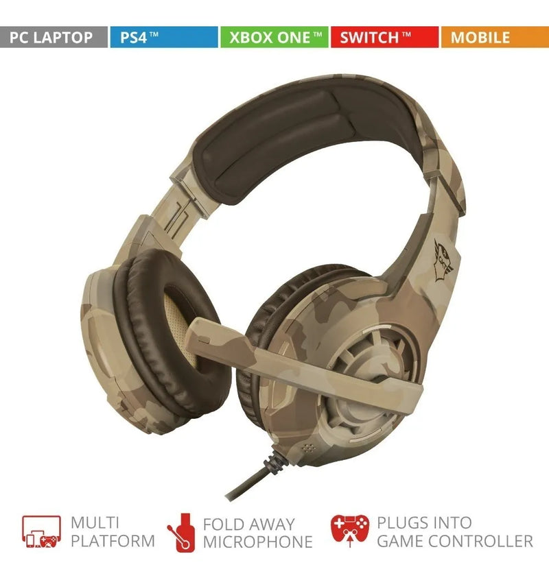 Auriculares gamer Trust GXT Radius GXT 310 desert camo
