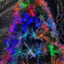 Arbol Fibra Optica Luz Calida Adorno Luz Color 180cm Verde Oscuro
