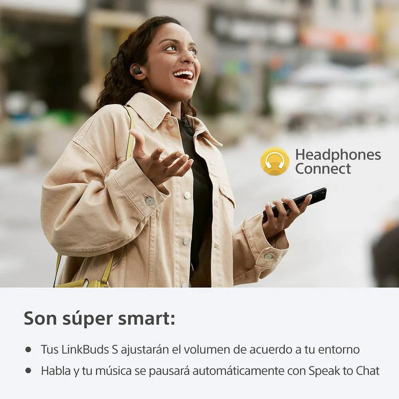 Audífonos Sony Linkbuds S Noise Cancelling | Wf-ls900n Color Negro