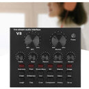 Mezcladora Tarjeta Sonido V8 Audio Grabacion Efectos Interfa Negro