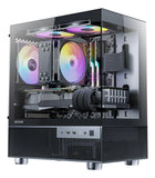 Caja Pc Aqua 3 Micro Atx Negra Argb Vidrio Templado