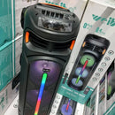 Torre Cabina De Sonido 8 Pulgadas X 3 Bluetooth + Micrófono Negro