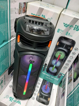 Torre Cabina De Sonido 8 Pulgadas X 3 Bluetooth + Micrófono Negro
