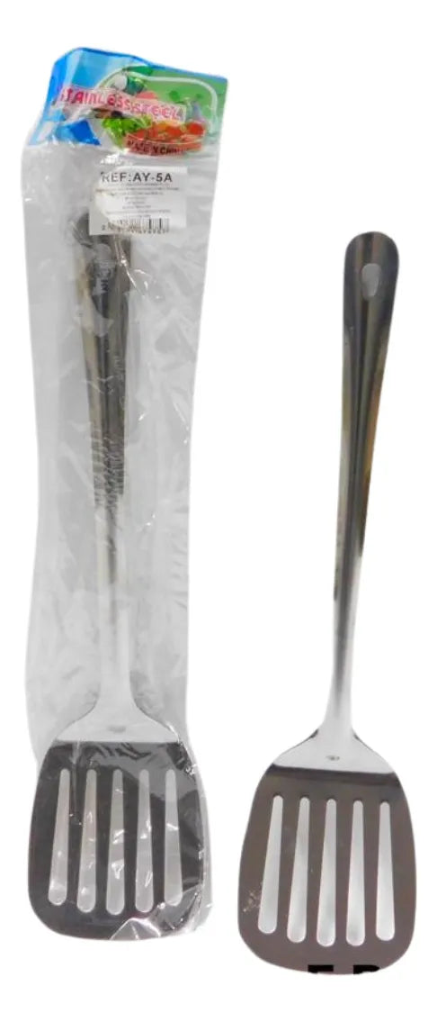 Cucharas Acero Inoxidable Utensilios Cocina Fritos 4 Mazugi Plateado