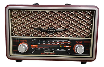 Radio Altavoz Portátil Fm Am Inalámbrico Vintage Usb Aux Sd Diseño
