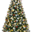 Arbol De Navidad Preiluminado De 7 Pies, Pino Artificial De
