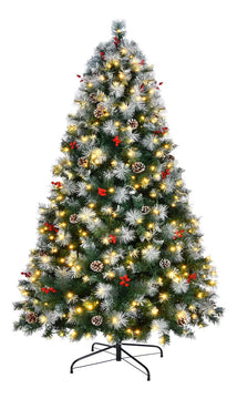 Arbol De Navidad Preiluminado De 7 Pies, Pino Artificial De