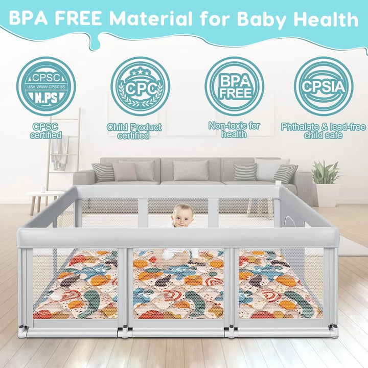 Parque Infantil Ultra Seguro Y Amplio Para Bebés