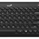 Combo Mini Teclado Y Mouse Portatil Inalambrico Q8000 Genius Color del teclado Negro