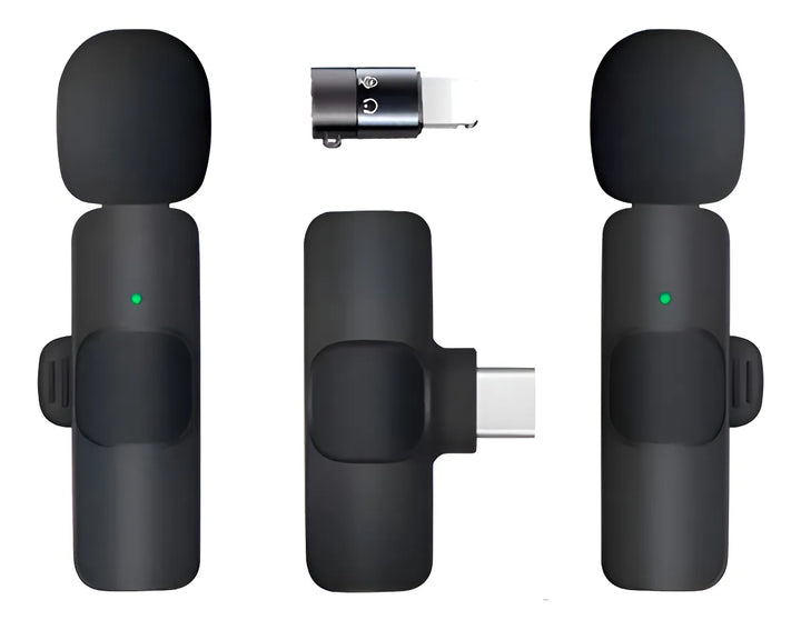 Micrófono inalámbrico de doble solapa Para Celular iphone lightning Versiones anteriores al Iphone 15
