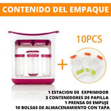 Dispensador Compota Bolsa Estación Papilla Bebe Extractor