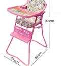 Silla Comedor Bebe Plegable Niño Y Niña Rosa