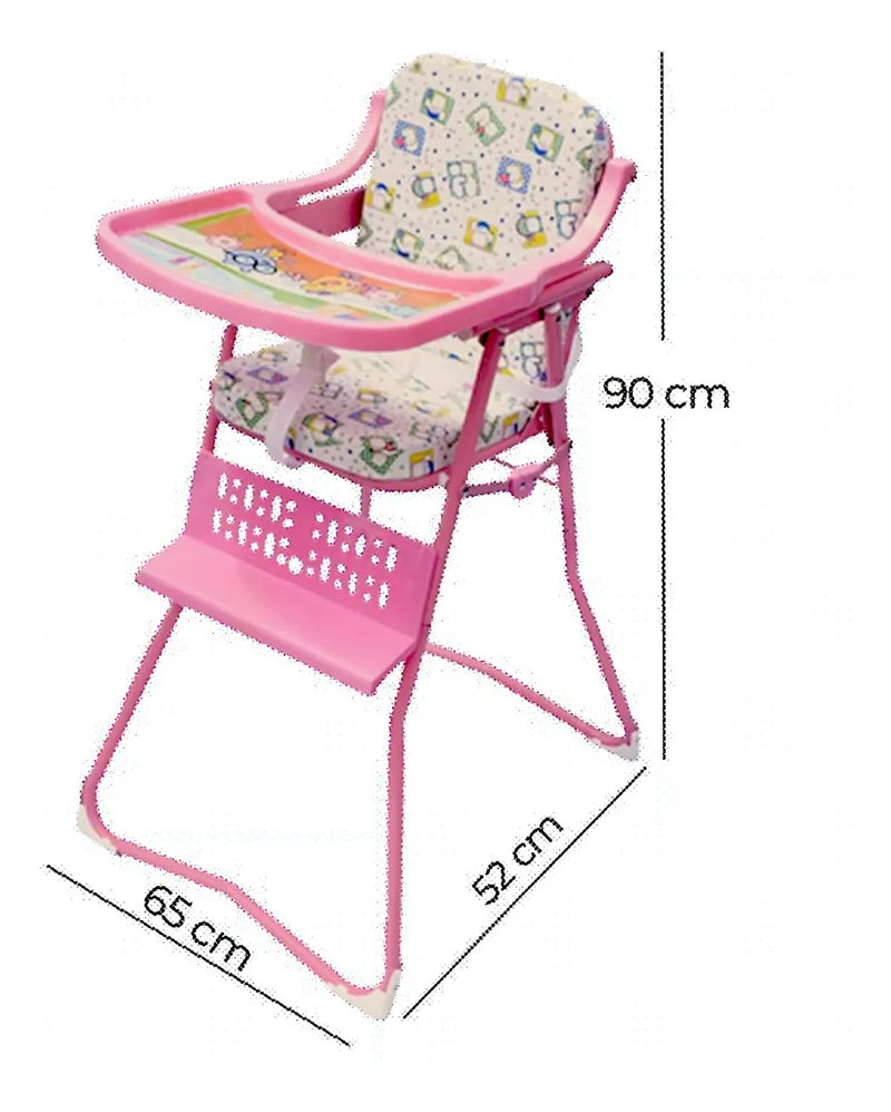 Silla Comedor Bebe Plegable Niño Y Niña Rosa