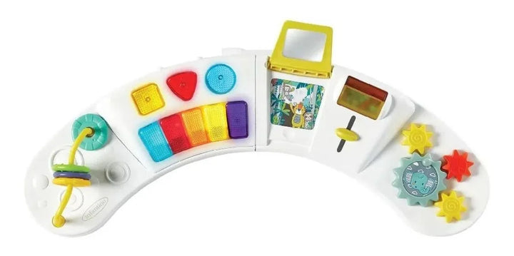 Asiento infantil multifuncional 3 en 1 con sonido Infantino de color gris/verde