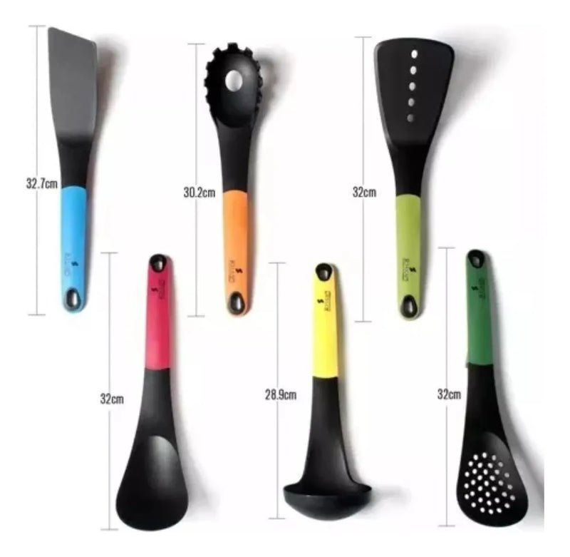 Set Juego Cucharones De 6 Utensilios Para Cocina Variado