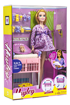 Lucy Barbi Muñeca Embarazada Con Accesorios Para Niñas