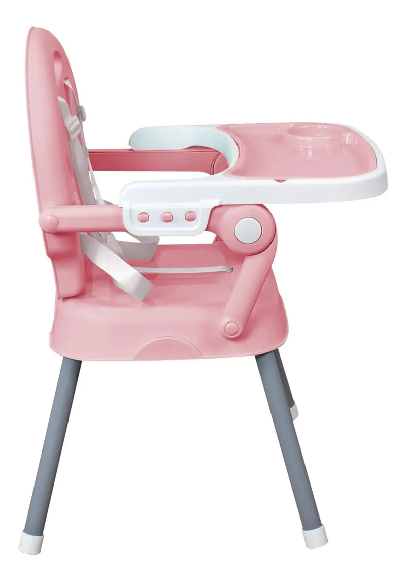 Silla Comedor Bebe 3en1 Happy Baby Azul Cp7000 Color Rosa