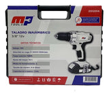 Taladro Inalambrico Mptools 3/8 Percutor 12v Profesional - Blanco