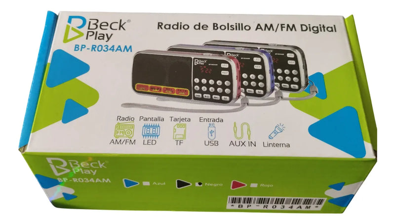 Radio Bolsillo Digital Recargable Am Fm Usb Mp3 Sonido Hi Fi